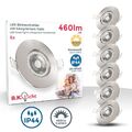 6 LED Bad-Einbaustrahler 230V 5W IP44 ultra-flach Set Einbauleuchten Deckenspots