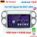 4+64GB Octa Core Für VW Tiguan 5N 2007-2016 Carplay Autoradio GPS NAVI Android13