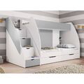 Hochbett Bett Kinderzimmer Etagenbett Doppel Stockbett mit Bettkasten MATEO