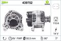 Lichtmaschine Generator Lima VALEO ORIGINS NEW O.E. TECHNOLOGIE 439752 für VW T5