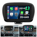 2+64G 9" Android 13 Für Fiat 500X 2014-2020 Autoradio Carplay GPS Sat Wifi BT FM