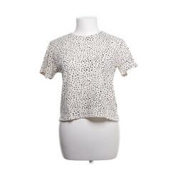 Lindex, T-shirt, Größe: XS, Beige/Schwarz, Baumwolle, Gepunktet, Damen #1gy