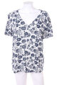 ESPRIT de corp Shortsleeve Blouse Flowers XL navy blue white