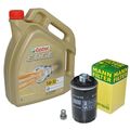 5L Castrol EDGE TITANIUM FST 5W-30 Longlife MANN Ölfilter Audi A4 A5 TT Q5