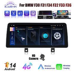 CarPlay 12.3"Android 14 Autoradio GPS Navi Für BMW F30 F31 F34 13-2016 NBT 6+64G