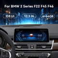 12,3" Android 14 CarPlay Autoradio 8-Core 64GB GPS Navi für BMW 2er F45 F46 NBT