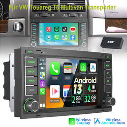 2+32G DAB+ Autoradio Carplay Android 13 Für VW T5 Multivan Touareg Transporter