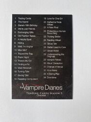 The Vampire Diaries Trading Card Season 3 „Checklist“ #72