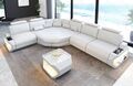 Couch Eck Sofa Ledercouch Eckcouch Leder Weiß Schwarz Luxus Ecksofa Asti L Form