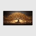 Golden Bronze Life Tree Wandbild XXL Canvas Leinwand Poster Acrylglas Wohnzimmer