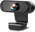 Webcam mit Mikrofon und Stativ, USB Full HD 1080p 30fps Webkamera für PC, Laptop