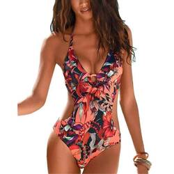 Damen Push Up Bikini Monokini Einteiler Bademode Sommer Badeanzug Schwimmanzug