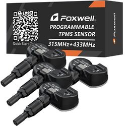 4x ORIGINAL Foxwell Reifendrucksensor RDKS TPMS Schwarz für Audi BMW Ferrari uvm