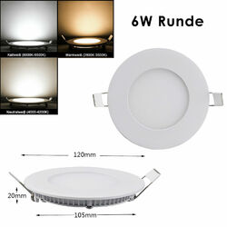 LED Panel Einbaustrahler Einbauleuchte Deckenleuchte EinbauSpot flach Rund/Eckig