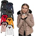 Navahoo warme Damen Winter Jacke Parka Mantel Stepp Kurzjacke gefüttert NEU B301