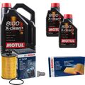 BOSCH Inspektionspaket 7 L MOTUL 8100 X-clean+ 5W-30 für Audi A4 Avant 2.0 TDI