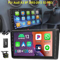 DAB+ Für Audi A3 S3 RS3 8P 2003-2013 KAM Autoradio Android 13 GPS Carplay 6+128G