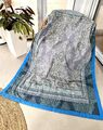 BASSETTI Plaid 135x190 ELBA V7 Grau Blau Decke Kuscheldecke TAGESDECKE Zudecke