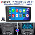 Android 13 9" Autoradio Carplay Für Audi A3 S3 RS3 8P 8V 2003-2012 64G Kam BT FM