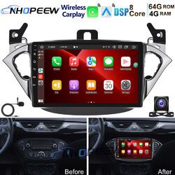 8Kern 4+64GB 9" Android 13 Autoradio CarPlay GPS NAVI Für Opel Corsa E 2015-2019