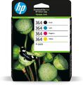 HP 364 4er-Pack Schwarz/Cyan/Magenta/Gelb Original Tintenpatronen