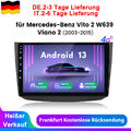 10" Android 13 Autoradio BT WIFI SWC DAB+ Für Mercedes Benz Vito 2 639 Viano 2