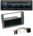 Kenwood Bluetooth DAB CD MP3 USB Autoradio für Fiat Idea (350, 03-11) - grau