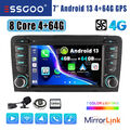 DAB+ Autoradio 4+64G Android 13 Carplay Für VW T5 Transporter Touareg GPS BT KAM