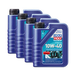 4x LIQUI MOLY 25012 Marine 4T Motoröl 10W-40 1L