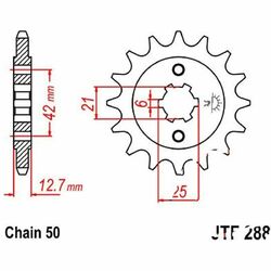 Zahnrad Ritzel 17Z Teilung 530 front sprocket 17tooth pitch für: Honda CB Four S