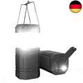 Solar Camping Handkurbel Laterne, Tragbare Ultrahelle LED-Taschenlampe, 30-35