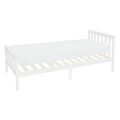 Einzelbett Jugendbett mit Lattenrost und Matratze Holzbett Kinder Bett 90x200 cm