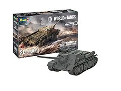 Revell 03507 SU-100 World of Tanks Modellbausatz für Einsteiger mit dem Easy-Cli