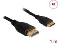 Delock High Speed HDMI Kabel - HDMI-A Stecker > HDMI Mini-C Stecker 1m 83132