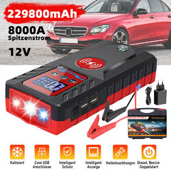 8000A Auto KFZ Starthilfe Jump Starter Ladegerät Booster 229800mAh Power Bank