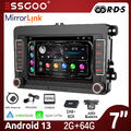 DAB+ 2+64G Android 13 Autoradio Carplay GPS Kamera Für VW GOLF 5 6 Touran Tiguan