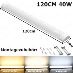 LED Deckenleuchte Feuchtraumleuchte Wannenleuchte Werkstattlampe 60/90/120/150cm