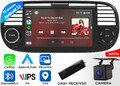 DAB+ CAM CarPlay 7" IPS Autoradio Android 13 GPS Navi RDS USB Für Fiat 500 07-15