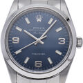 ROLEX Air King 14000(A) Herrenuhr aus Edelstahl, blau, gebraucht