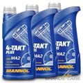 MANNOL 3x 1 L LITER 4-TAKT PLUS MOTORÖL MOTOREN-ÖL MOTOR-ÖL 50519402