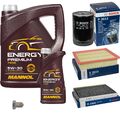 BOSCH Inspektionpaket 6 L MANNOL Energy Premium 5W-30 für VW Golf III 1.9