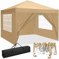 Pavillon Faltpavillon 3x3m Faltbar Pavillion PopUp Partyzelt Wasserdicht Anti-UV