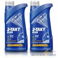 2x 1 L LITER MANNOL 2-TAKT PLUS MOTORÖL MOTORRAD MOPED ROLLER