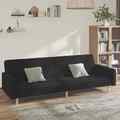 Schlafsofa 2-Sitzer Sofa Schlafcouch Sofabett Tagesbett Creme Stoff vidaXL