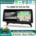 12,3'' Android 14 Autoradio CarPlay 8-Kern 8+128GB Für BMW X3 F25 2011-2013 CIC