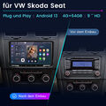 9" 2 Din Android 13 Carplay Autoradio GPS Navi Für VW Skoda Seat Eonon VWA12S DE