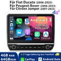 Für Fiat Ducato 2006-2023 2DIN Android 13 Autoradio GPS CarPlay NAV DAB BT 4+64G