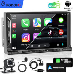 Für Android 11.0 Autoradio mit Carplay GPS Navi 2 DIN DAB+ Bluetooth USB Kamera