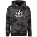 Alpha Industries Basic Hoody Camo Black Kapuzenpullover Sweatshirt Hoodie