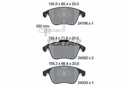 TEXTAR 2470601 TEXTAR Bremsbelagsatz, Scheibenbremse für AUDI